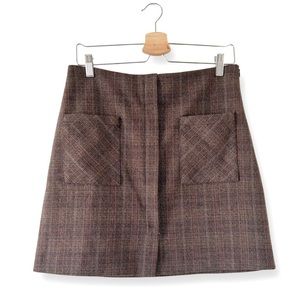 *LIKE NEW* Mango Houndstooth Mini Skirt in Brown - EUR M / USA S